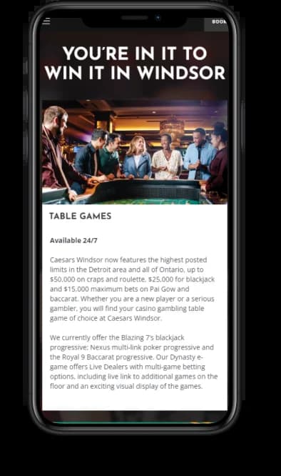 Windsor Casino Canada Mobile